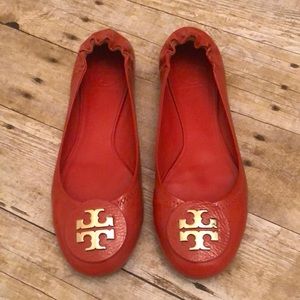 Tory Burch Orange Reva flats size 9